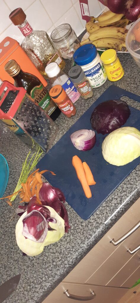 vegan rainbow coleslaw ingredients