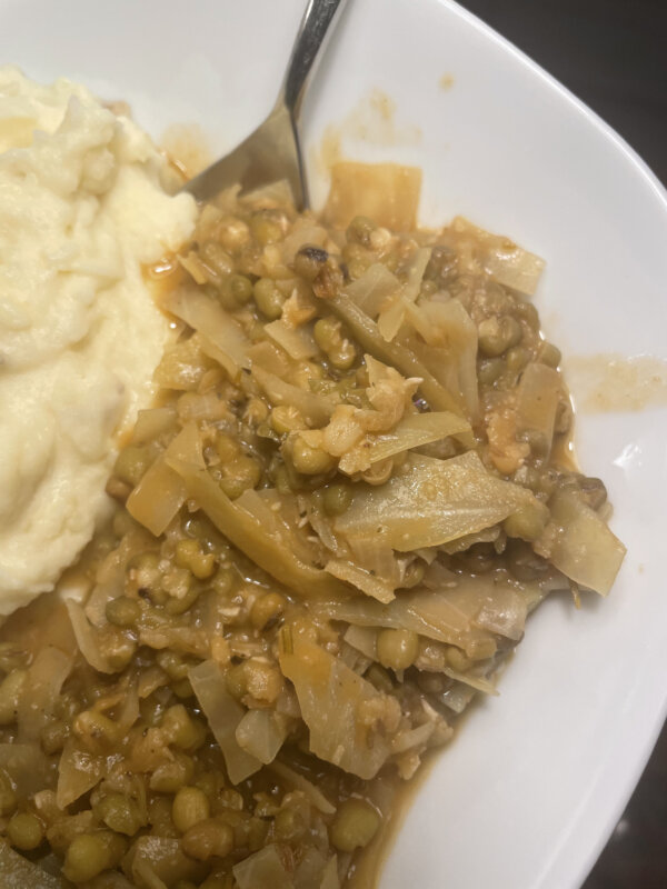 mung bean cabbage stew