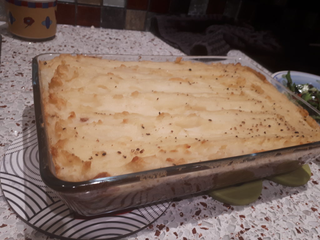 ground beef style lentil cottage pie