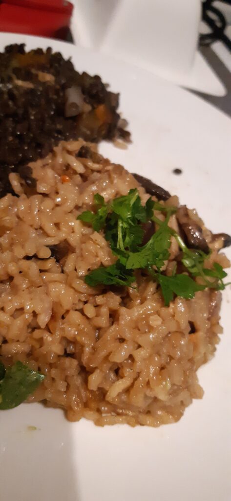 vegan creamy mushroom risotto