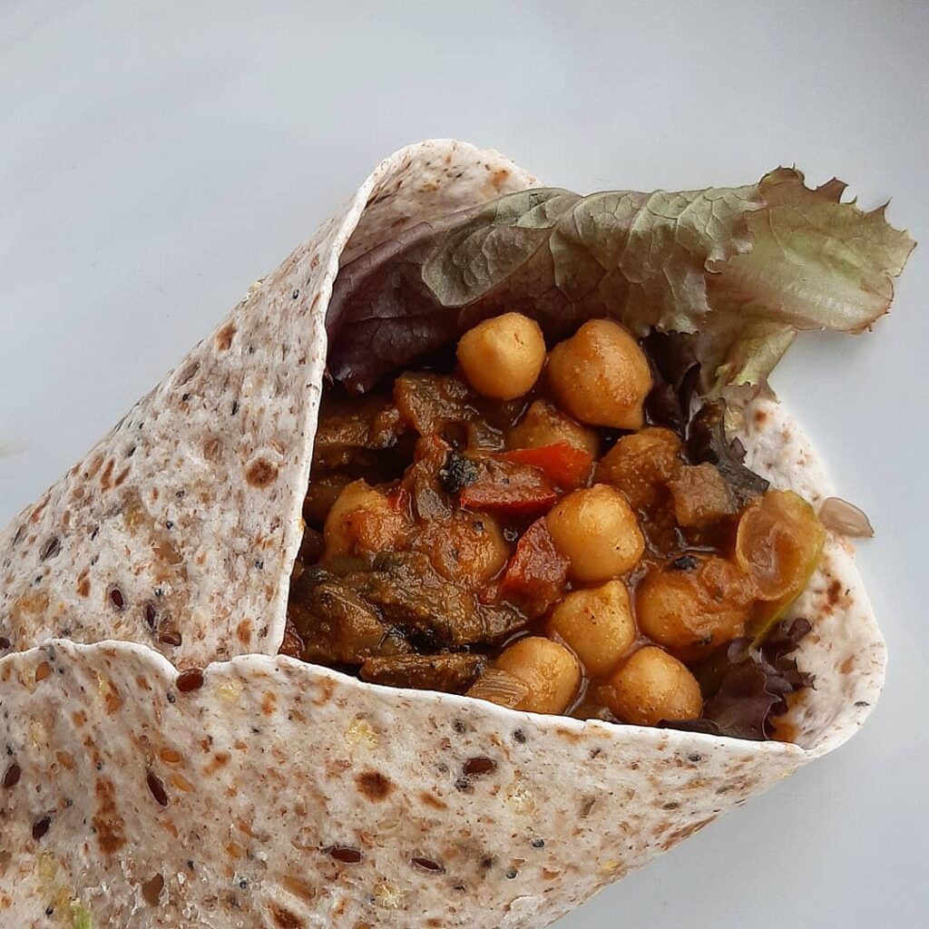 chickpea mushroom wraps