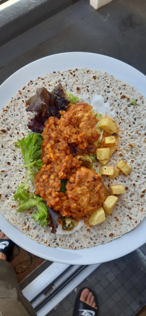 open curry wrap vegan