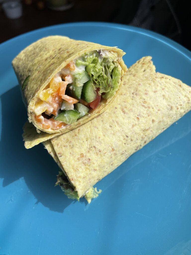 hummus veggie wraps