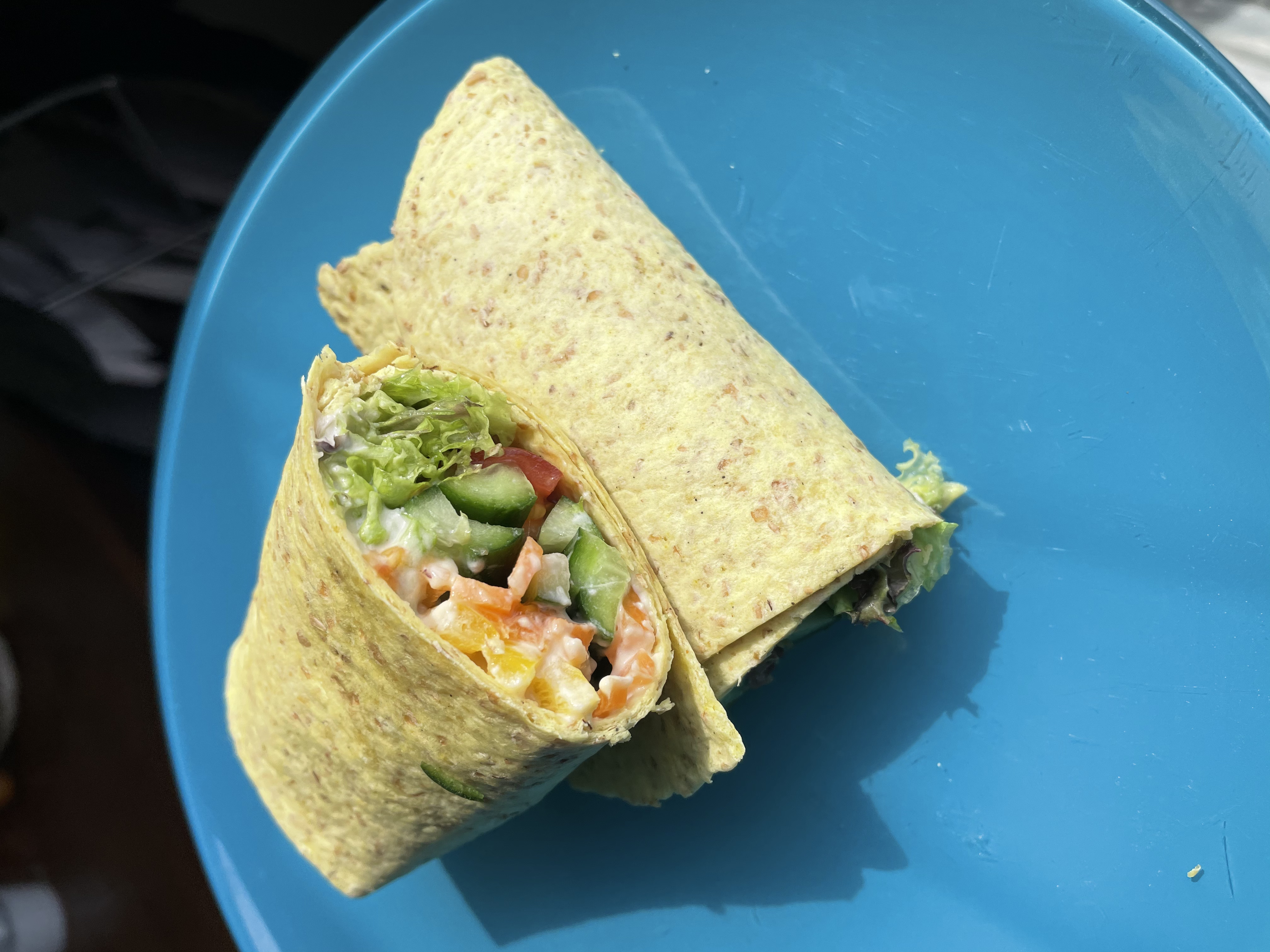 hummus vegetable wrap