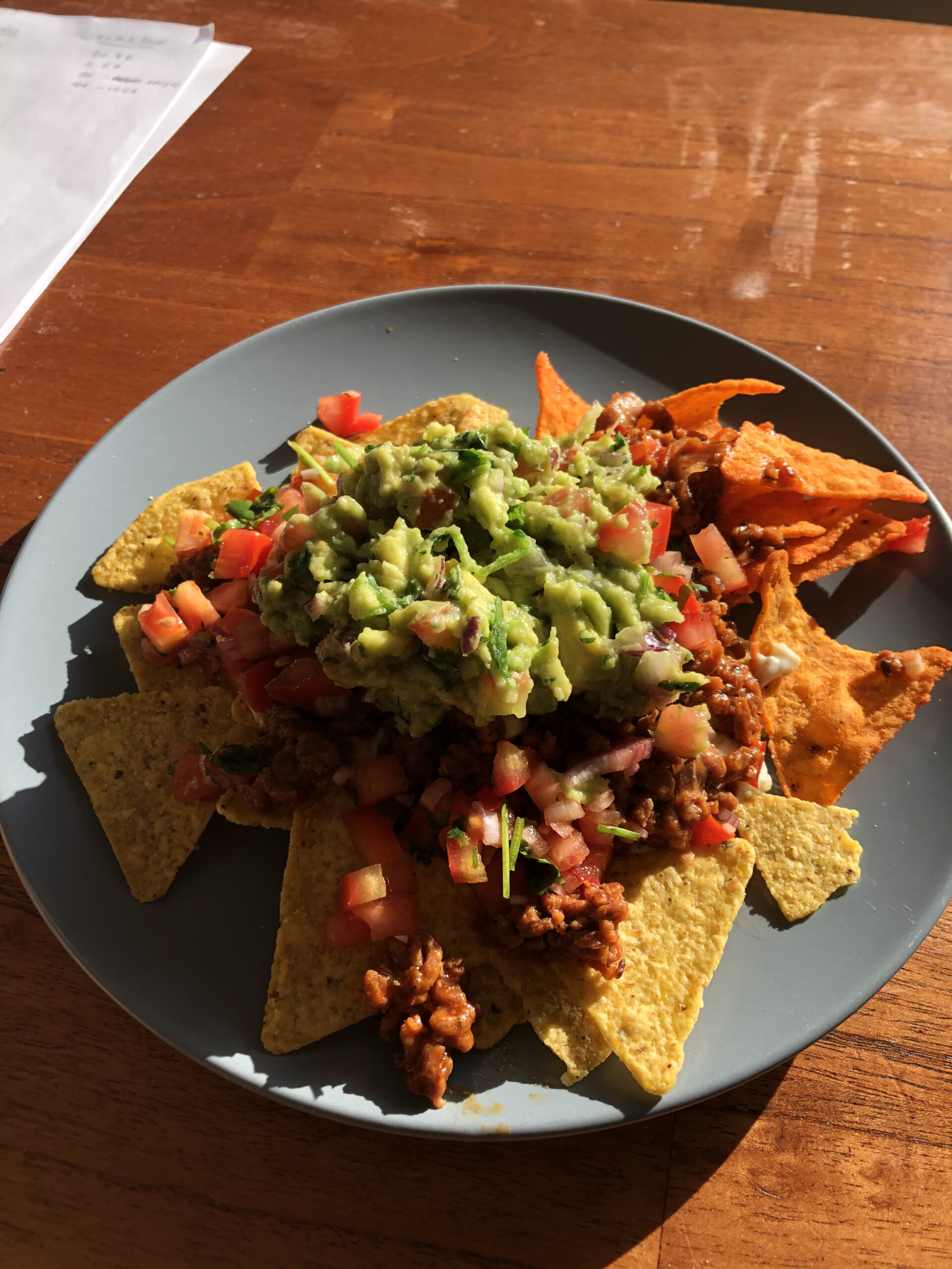 loaded mince beef nachos vegan