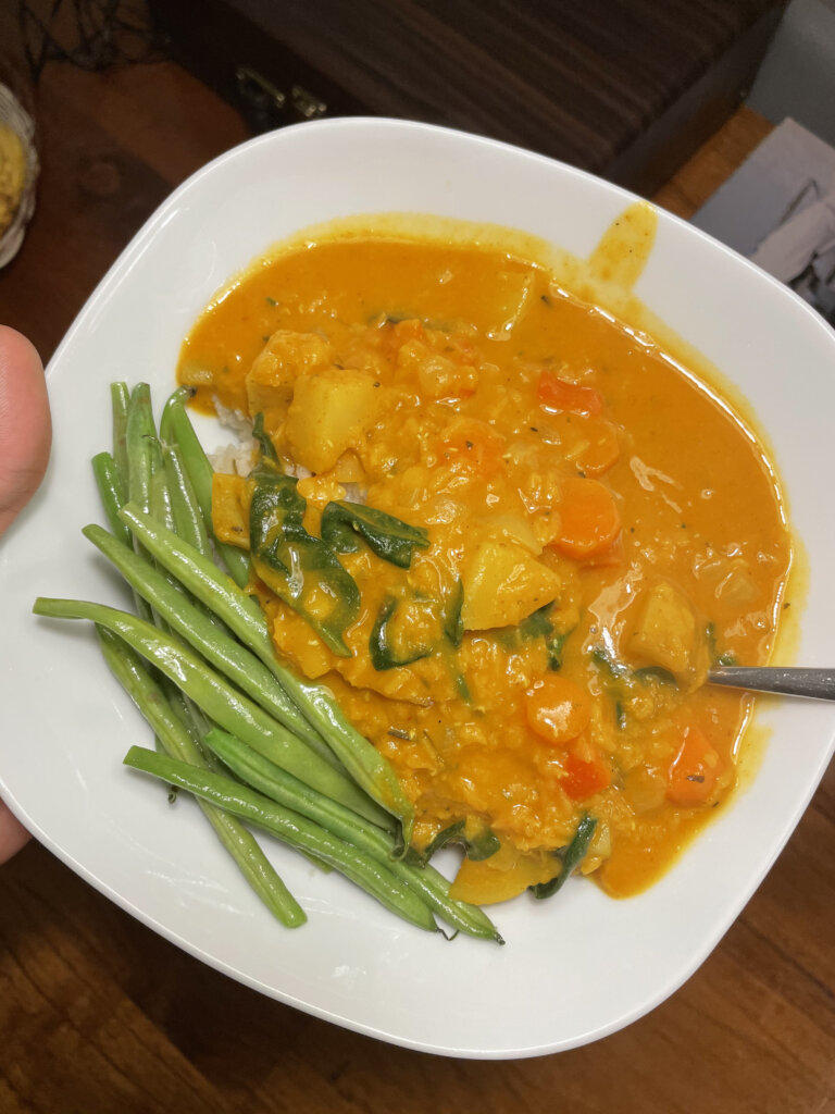 red lentil potato curry