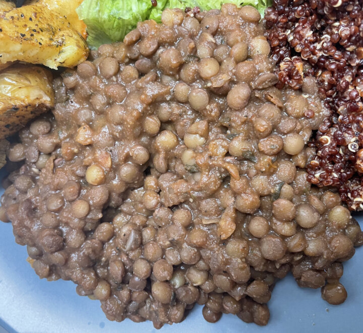 brown lentils stew