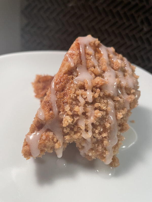 zoomed in coffee cake