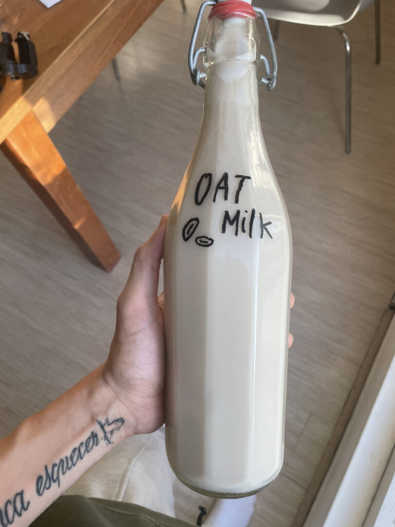 oat milk bottle